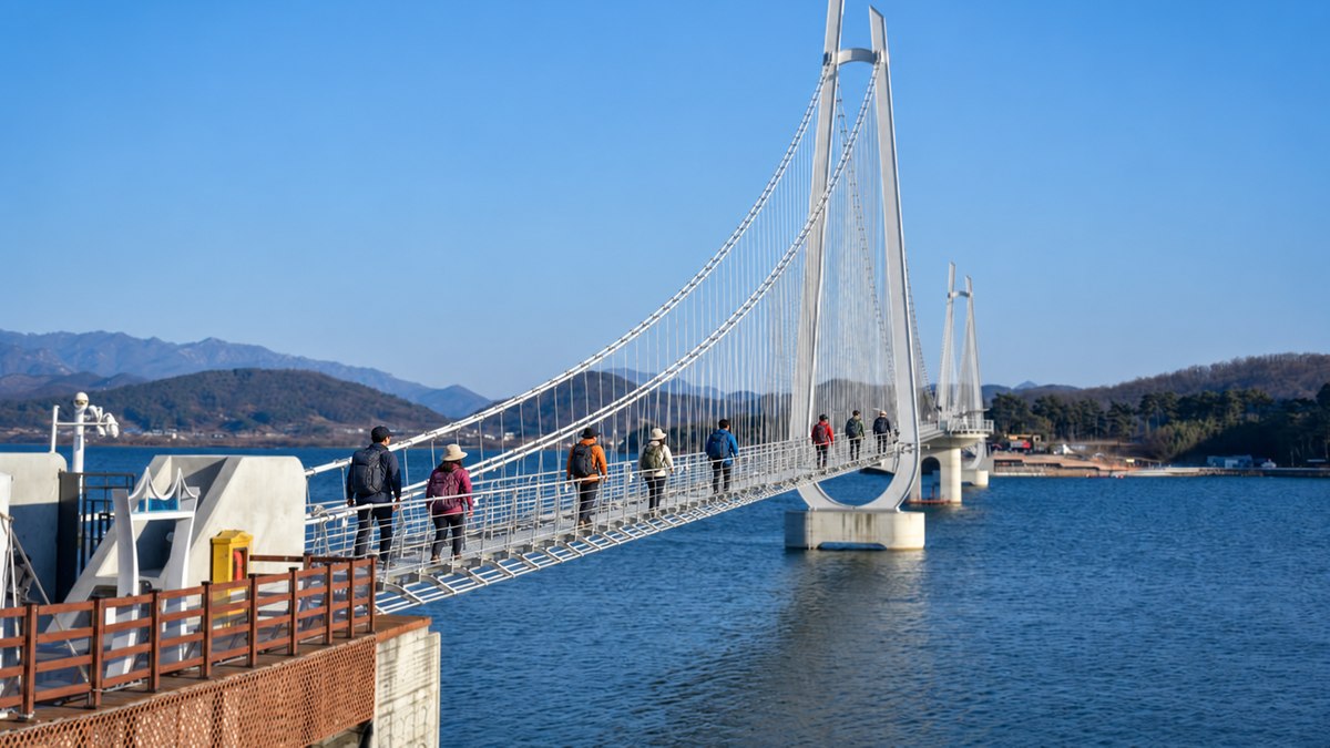 탑정호 수변생태공원·출렁다리 겨울철새길